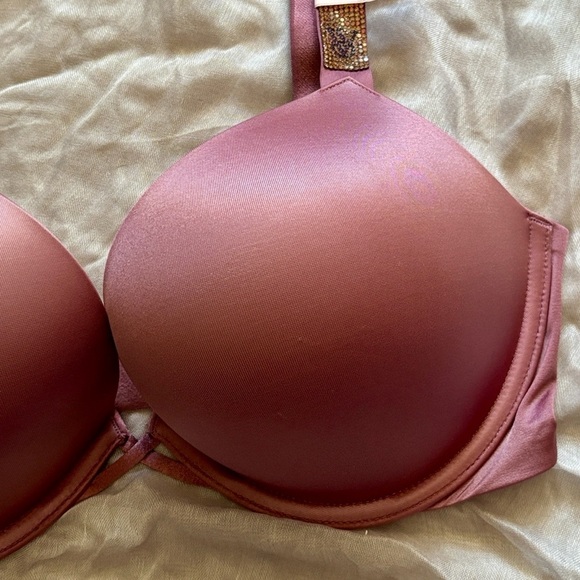 Brand New Victoria’s Secret Bombshell Plunge Push Up Bra Ombre Shine Strap - Picture 5 of 15